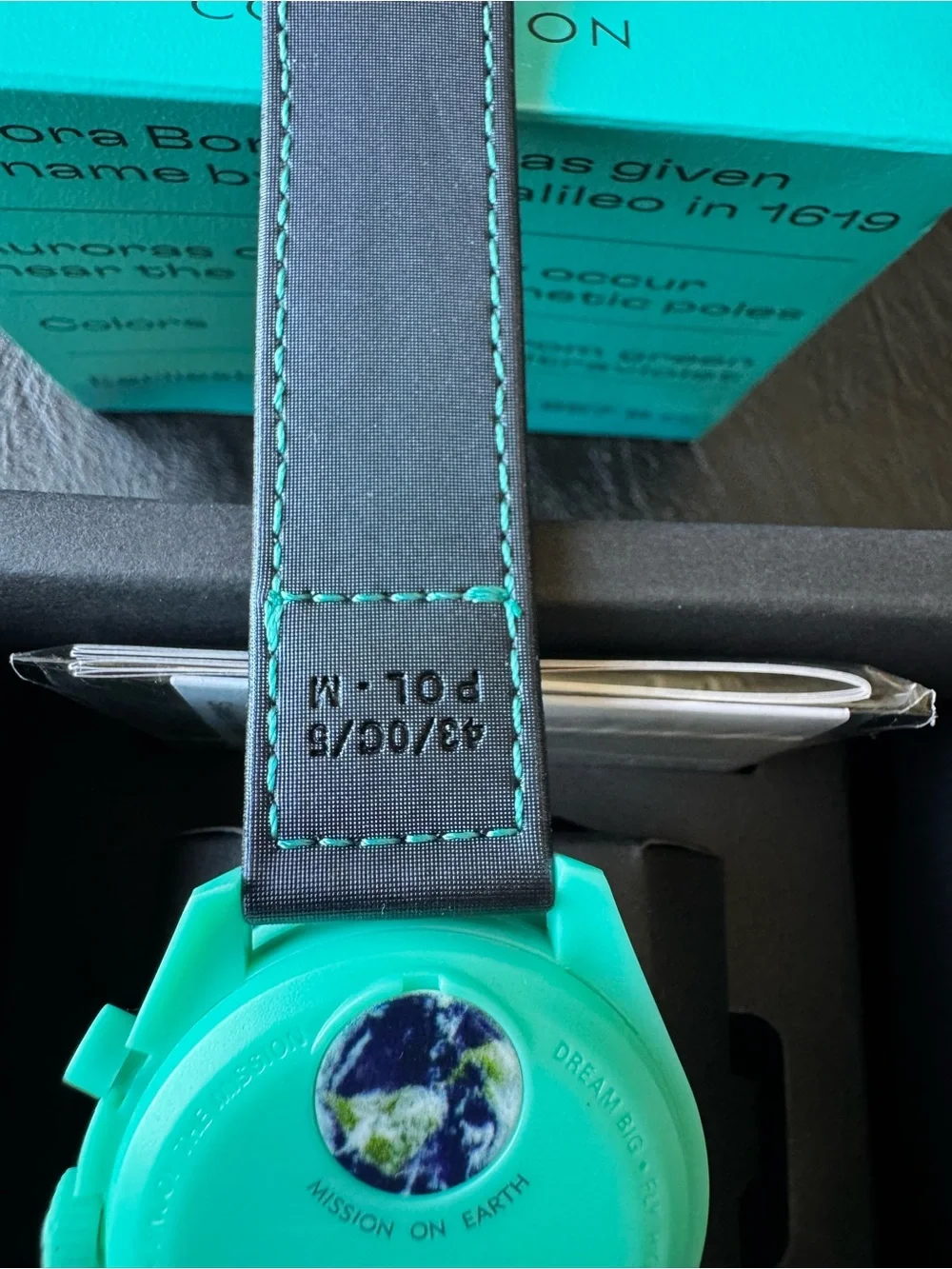 Omega Turquoise and Black Chronograph Men's Watch